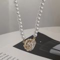 Elegant Fashion Rose Pearl Bead Necklace for Women Temperament Flower Versatile Clavicle Chain Necklace Women's Jewelry Gift.