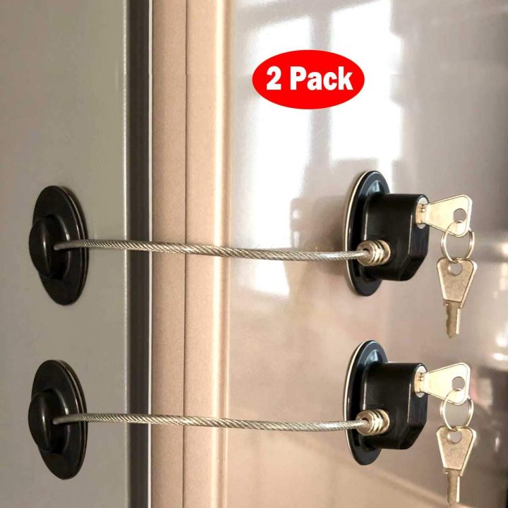 Durable%202%20Pieces%20Refrigerator%20Door%20Lock%20Strong%20Adhesive%20Freezer%20Door%20Lock%20File%20Drawer%20Lock%20Child%20Safety%20Cupboard%20Lock%20with%20Key%20-%20Image%203