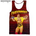 Hulk Hogan vest men/women New fashion cool 3D printed vest summer casual Harajuku style streetwear tops dropsping. 