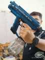 UZI Ice Horn Electric Water Gun – 800ml Capacity | 10m Range | Colorful Lights | Rechargeable Battery. 
