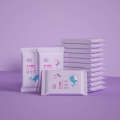 10 pieces of advertising in small packaging cleaning removable hand mouth baby wipes mini portable wet wipes.