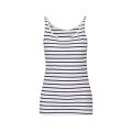 Women's Cotton Stretch Round Neck Striped Tank Top From Levin.
