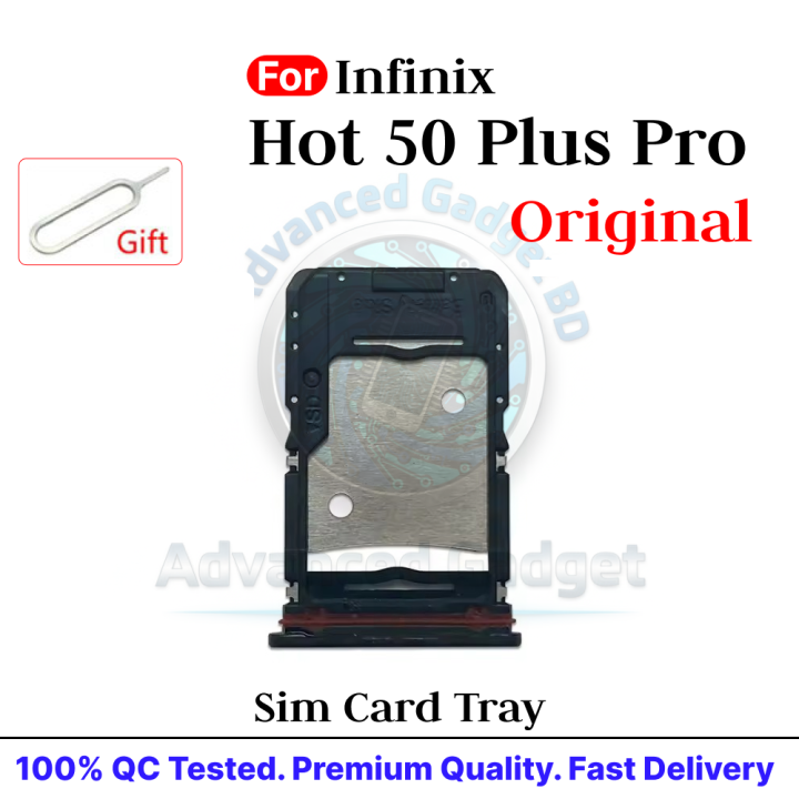 For Infinix Hot 50 Plus Pro SIM Card Tray Holder with Sim Ejector Pin Replacement Parts