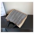 Summer Tote bags Trendy Top handle Flower print Burlap tote bags Eco-friendly Portable Linen tote bags for Shopping Travel Picnic Daily use Fashion accessory. 