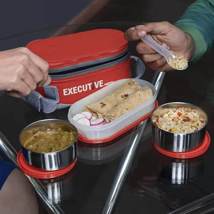 Milton%20Executive%20Lunch%20Box%202%20Steel%20&%201%20Microwave%20Safe%20Plastik%20Box%20-%20Image%202