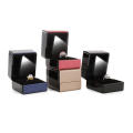 High-end creative led lighting jewelry box proposal ring box jewelry pendant box brushed PU splicing jewelry box.