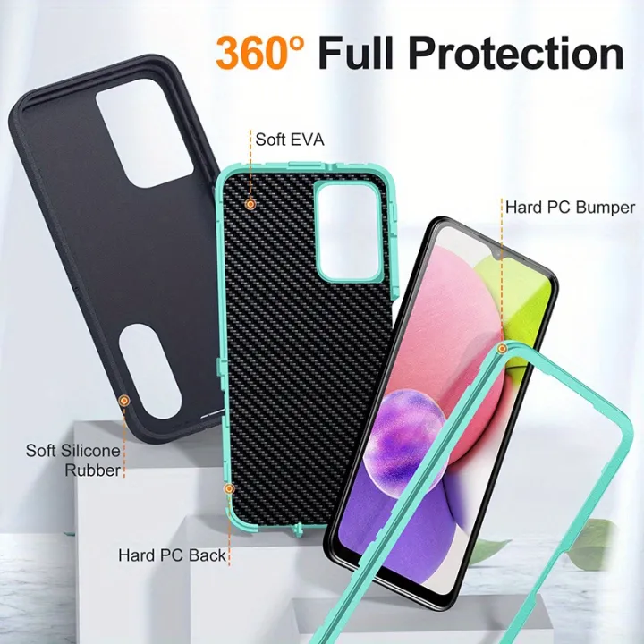 Luxury%20Heavy%20Duty%20Shockproof%20Armor%20Phone%20Case%20For%20Samsung%20Galaxy%20A03S%20US%20Version%20Protective%20Kickstand%20Hard%20Back%20Cover%20-%20Image%205