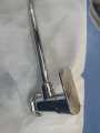Wall Mounted Chrome Kitchen Sink Cock with Flexible Spout and Spray Flow.