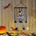 Scary Talking Prisoner Screaming Animated Decorations with Glowing Eyes Spooky Skeleton Theme Parties. 