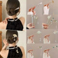 Chinese Style Retro Flower Tassel Hairpin Simple Fairy Hair Sticks Headwear For Women Girls Temperament Hair Accessories Bayline.