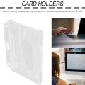 Horizontal Light Weight Clear ID Card Transparent Plastic Case Cover Card Holder Enclosed Oyster. 