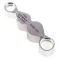 Pocket Jewelry Magnifier 10X 20X Magnifying Glass Lens Double Lens Folding Loupe. 