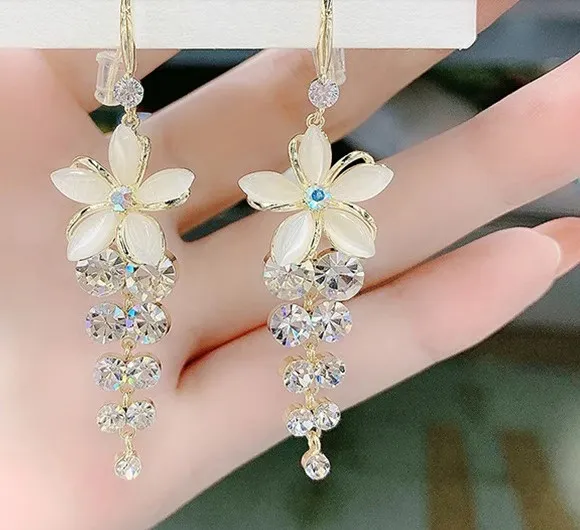 Opal%20Flower%20Earrings%20Acrylic%20Rhinestone%20Tassel%20Fashion%20Stud%20Earrings%20Elegant%201%20Pair%20Jewelry%20for%20Women%20-%20Image%205