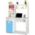 Nice Shop Stylish Reading Table/Book Storage Table/Study desk/Modern Design Glossy White Keed Reading Table  - Computer table, Laptop Table, Home office work Station Table  ( Finish Color Blue & White 50/36). 