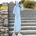 Ice Silk Sun Protection Clothing Women's Long2023Summer New Thin Full Body Uv Protection Loose Hooded Breathable Sun Protection Clothing. 