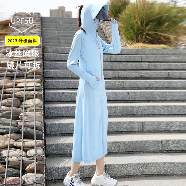 Ice%20Silk%20Sun%20Protection%20Clothing%20Women's%20Long2023Summer%20New%20Thin%20Full%20Body%20Uv%20Protection%20Loose%20Hooded%20Breathable%20Sun%20Protection%20Clothing%20-%20Image%203
