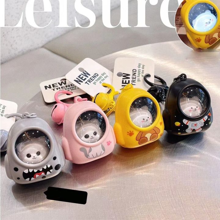 【Must-Have Gadgets】 Personality Cat Backpack Lights Key Chain Bear Cartoon Animal Keychain Bag Charm Backpack Pendant Cute Bag Charm Women