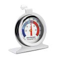 Refrigerator Freezer Thermometer Fridge Refrigeration Temperature Gauge Home Stainless Steel Temp Stand Dial Type -20 to 20°C.