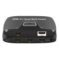 HDMI-COMPatible 4x1 Splitter-1 x 4x1 Quad Multi-Viewer
1 x  supply
1 x English User Manual-Black. 