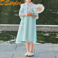 DSstyles Girls Hanfu Ancient Costume Chinese Style Princess Dress Traditional Cheongsam Qipao Outfits (3-8 Years Old). 