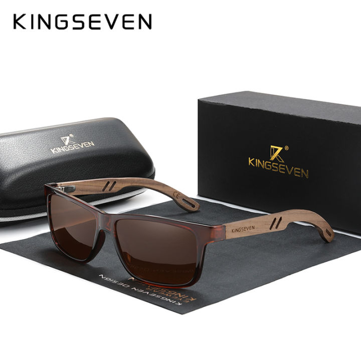 KINGSEVEN%20Brand%20Design%20TR90+Walnut%20Wood%20Handmade%20Sunglasses%20Men%20Polarized%20Eyewear%20Accessories%20Sun%20Glasses%20Reinforced%20Hinge%20-%20Image%206
