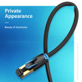 Vention Cat 8 Ethernet Cable SFTP 40Gbps Super Speed RJ45 Cat 8 Network Cable Gold Plated Connector For Laptop Router Modem CAT 8 Lan Cable rj45 Cat 8 Internet Cable Cat8.