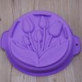 DIY Cake Mold Silicone Single Layer Large Baking Tray Tulip Flower Board Tool Mold Cookie Stencil  Cake Stencil  Fortune Cookie. 