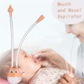 Newborn Baby Nasal Aspirator Owl Shape Comfortable Oral Suction Baby Safety Nose Cleaner Anti-reflux Silicone Snot Suction Pipe.