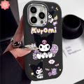 For Vivo Y27 Y22 Y20 Y21 Y15 Y02s Y17s Y33s Y20s Y11s Y21s Y12 Y20i Y27s Y36 Y02 Y15A Y91C Y17 V25 Y15s V25E Y16s V29 Cartoon Kuromi Love Heart Luxury Painting Metal Lens Case. 