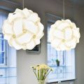 【VisioN Shop】Creative IQ Puzzle Jigsaw Light Lamp Shade DIY Puzzle Lamp Ceiling Chandelier Pendant Light Cover Decor. 
