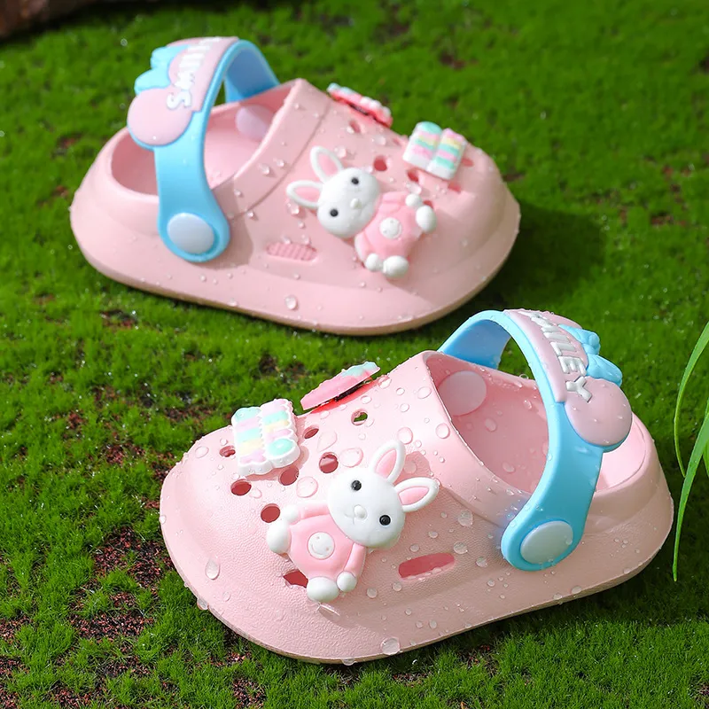Slippers Crocs Year Old Children's Baotou Croc Shoes Summer Baby Indoor  Girls Sandals