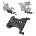New 15mm Rail Camera Base Plate Professional Double Hole Pipe Quick Release Plat. 