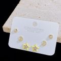 SLBABY: Sweet style, small and cute, delicate earrings, versatile design, sterling silver temperament, pierced earrings.