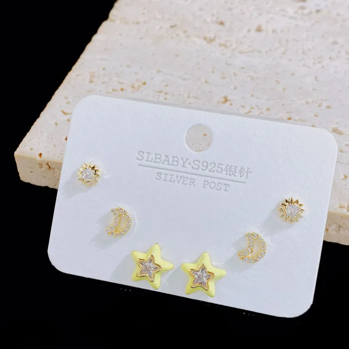 SLBABY:%20Sweet%20style,%20small%20and%20cute,%20delicate%20earrings,%20versatile%20design,%20sterling%20silver%20temperament,%20pierced%20earrings%20-%20Image%203