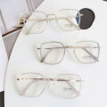 Fashion Large Square Frame Anti Blue Light Glasses Women Modern Transparent Computer Gaming Eye Protection Plain Spectacles.