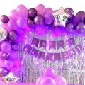 Happy Birthday Purple Package Full Decoration. 