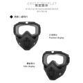 Helmet Face Cover. Half face helmet goggles for biker Ridding gear Face Massk Helmet - White. 