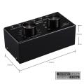 headphone speaker switcher-1 * 6 input 1 output stereo audio signal selection switcher-Black. 