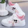 Sanrio kuromi 2023 Girl Flat Shoes Breathable Sneakers Student Running Shoes Cartoon Cute Board Shoes My Melody Casual Shoes. 