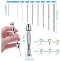 Resin Tools Kit with 1Pcs Pin Vise Hand Drill 10Pcs Drill Bits and 400Pcs Screw Eye Pins for DIY Keychain Pendant Making.