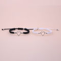 Hand Crafted Love Heart Couple Bracelet For Lover Women Men Adjustable Rope Friends Relationship Matching Bracelets Jewelry Gift Conbo. 