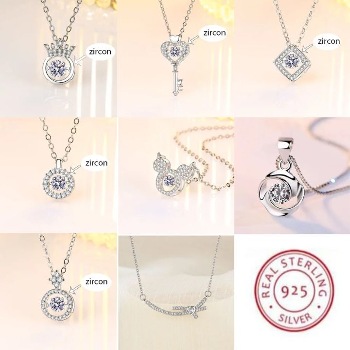 925 Sterling Silver Necklace Pendant High Quality Chain For Women Luxury Fashion Wedding Engagement Jewelry Party Gifts