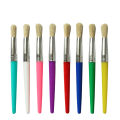 EZONE Paint Brush For Children Oil Watercolor Painting Candy Color Plastic Handel Bristel Brushes Gouache Drawing Art Supply.