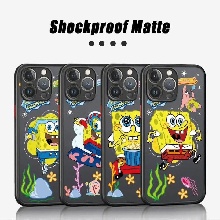 Cute%20S-SpongeBob%20Phone%20Case%20for%20Apple%20iPhone%2015%20Pro%20Max%2013%2014%20Plus%2012%20Mini%2011%20Pro%20XR%208%20SE%207%206S%20XS%20MAX%20Matte%20Shockproof%20Cover%20-%20Image%205