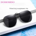 DOHOHDO New Men Women Clip On Sunglasses Polarizing UV400 Protention Vintage Clip Polarized Glasses Night Vision Driving Goggles. 