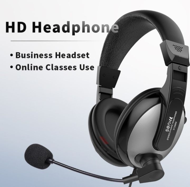 SENICC%20ST-2688%20Wired%20Earphone%20Head-mounted%20Headset%20with%20Omnidirectional%20Microphone%20-%20Image%203