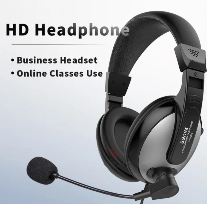 SENICC%20ST-2688%20Wired%20Earphone%20Head-mounted%20Headset%20with%20Omnidirectional%20Microphone%20-%20Image%203