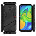 Pluscase for Xiaomi Redmi Note 9 stand case shockproof lens camera armor protective shell. 