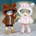 【The road to happiness Store】1 Set Cute 11 Dolls Animal Rabbit Fox Dinosaur Coat + Pants for 1/12 BJD, Molly Doll Clothes. 