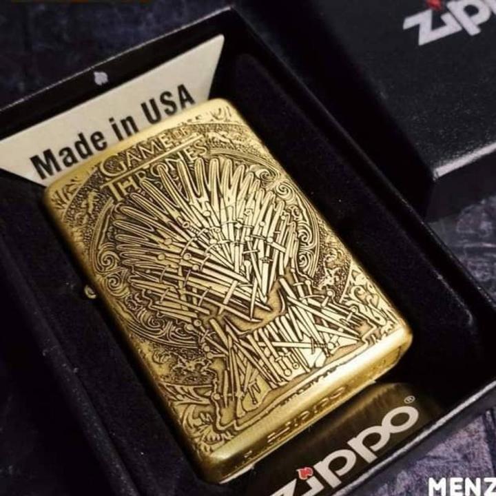 USA Gold Engraving Floral Zippo Lighter
